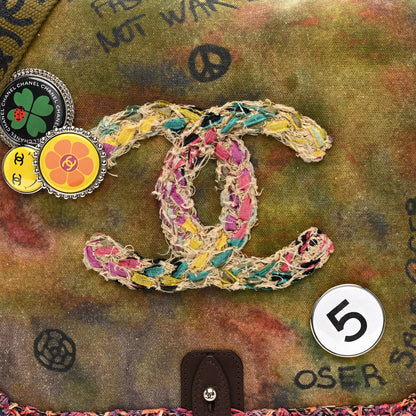 Chanel Washed Toile Graffiti On The Pavements Messenger Khaki Multicolor 13 of 30