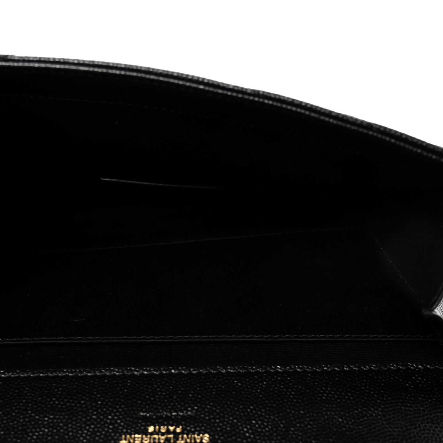 Grain De Poudre Matelasse Chevron Monogram Envelope Clutch Black