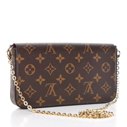 Louis Vuitton Monogram Pochette Felicie Chain Wallet Fuchsia 3 of 13