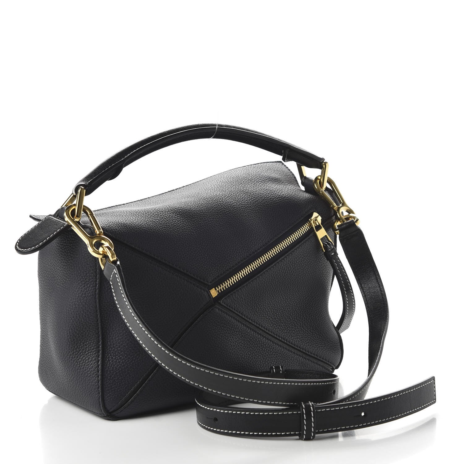 Loewe Calfskin Small Puzzle Bag Midnight Blue Black 689293