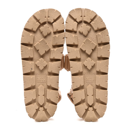 Prada Nappa Quilted Padded Slingback Sandals 38.5 Sabbia 5 of 8