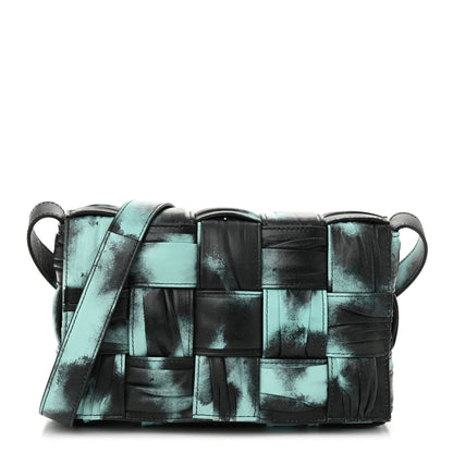 Bottega Veneta Foulard Tie Dye Maxi Intrecciato Padded Cassette Crossbody Bag Celadon Inkwell 1 of 11