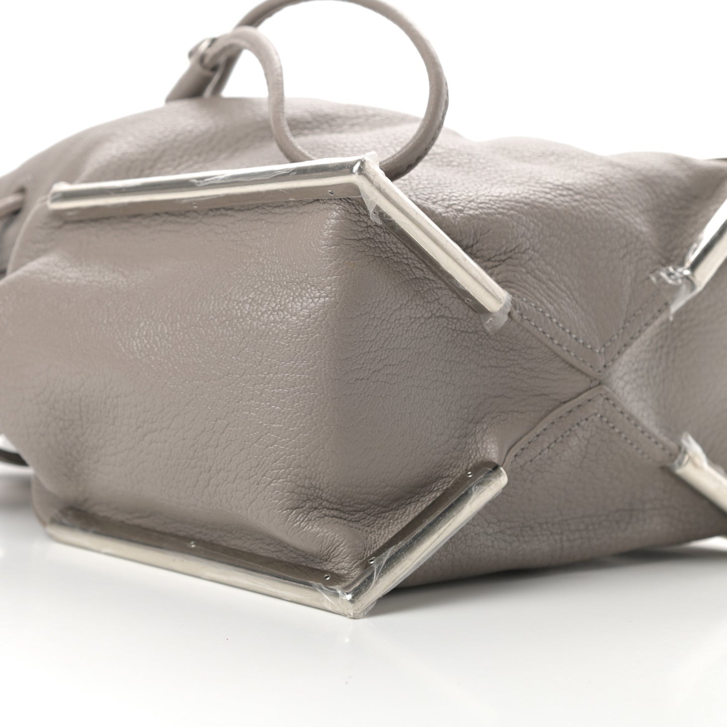 Calfskin Small Scout Bucket Bag Pebble