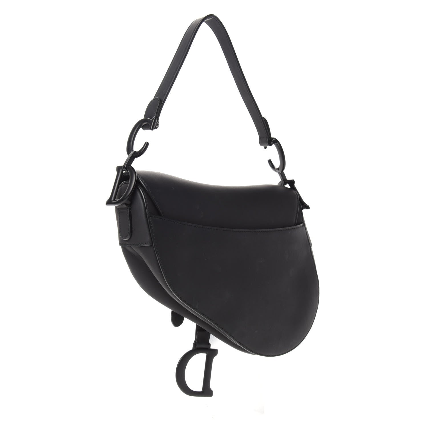 Christian Dior Ultra Matte Calfskin Saddle Bag Black 3 of 14
