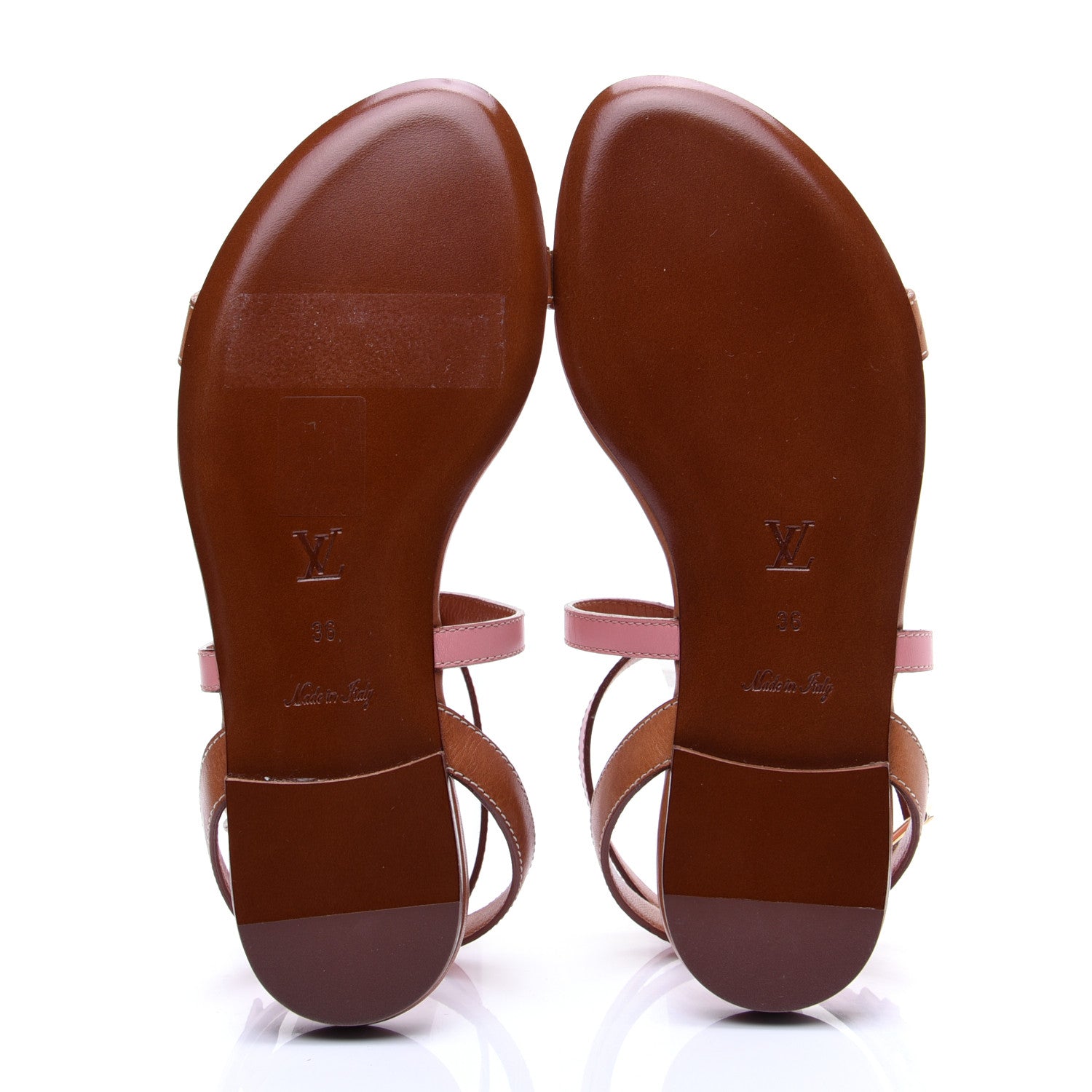 Louis Vuitton Calfskin Farenheit Flat Sandals 36 Pink 8 of 12