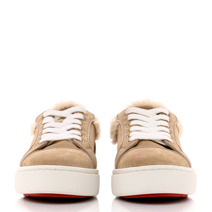 Christian Louboutin Suede Shearling Fun Vierissima Flat Sneakers 38 Atlas 2 of 8
