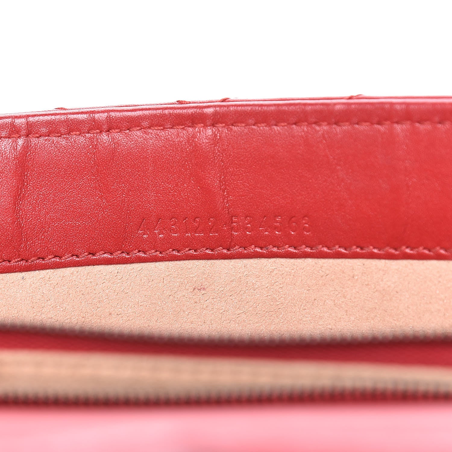 Gucci Calfskin Matelasse Mini GG Marmont Chain Wallet Hibiscus Red 7 of 17