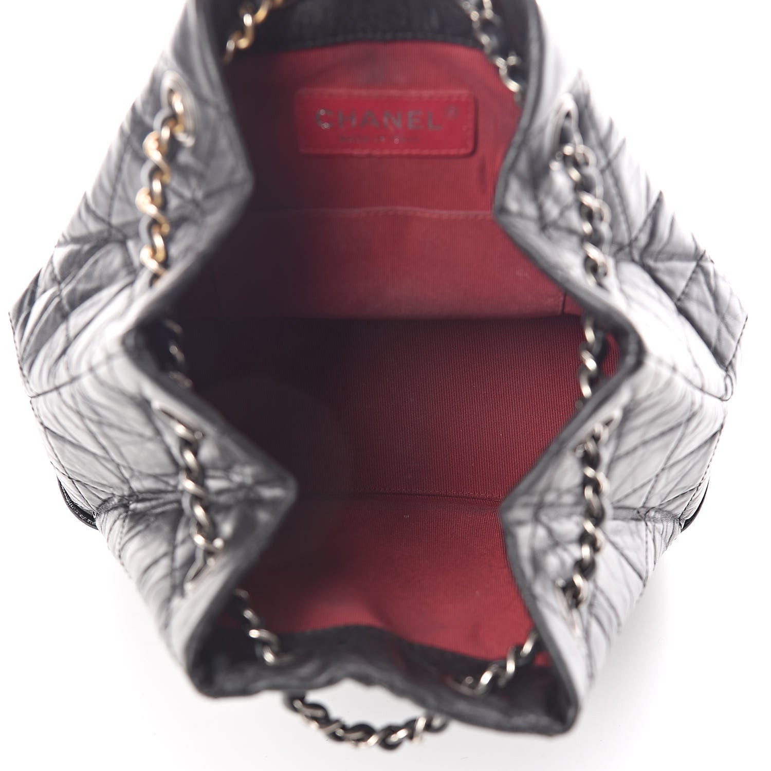 Chanel Aged Calfskin Quilted Small Gabrielle Backpack Black 5 of 11