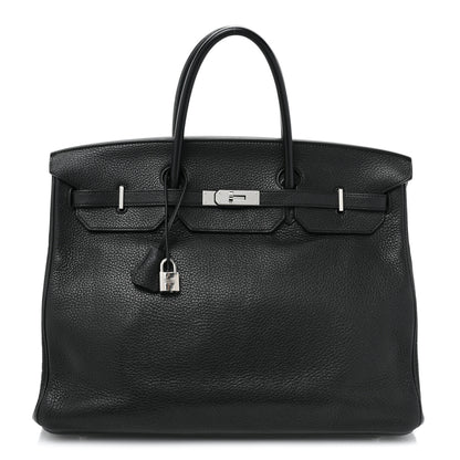Hermes Taurillon Clemence Birkin 40 Black 1 of 17