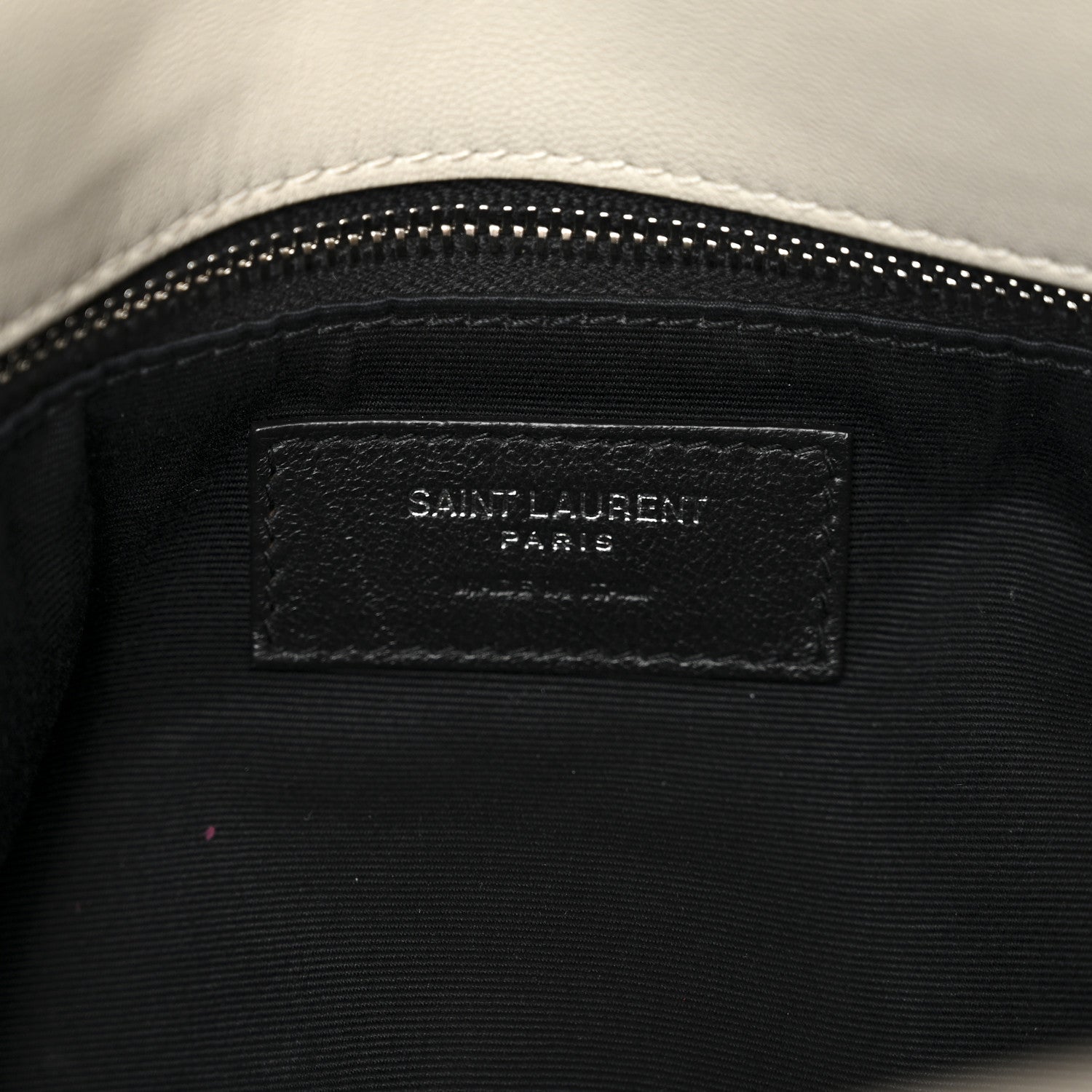 Saint Laurent Lambskin Quilted Medium Loulou Puffer Monogram Chain Satchel Crema Soft 7 of 14