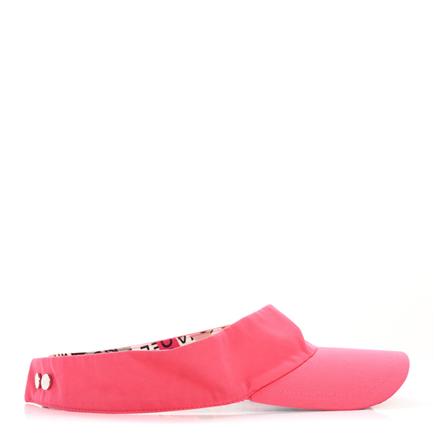 Chanel Cotton Canvas Logo CC Visor Pink Black 5 of 7