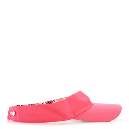 Chanel Cotton Canvas Logo CC Visor Pink Black 5 of 7
