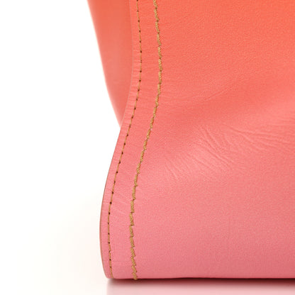 Chanel Shaded Calfskin Medium Deauville Tote Orange Coral Pink 17 of 22