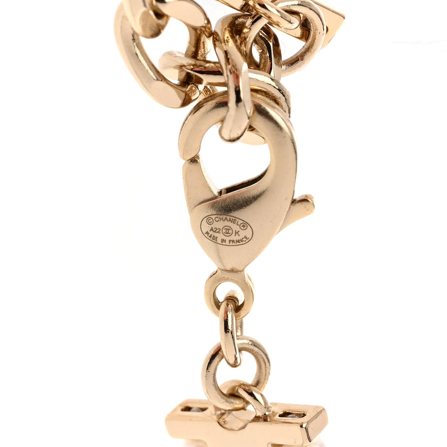Pearl Crystal CC Bow Choker Necklace Gold