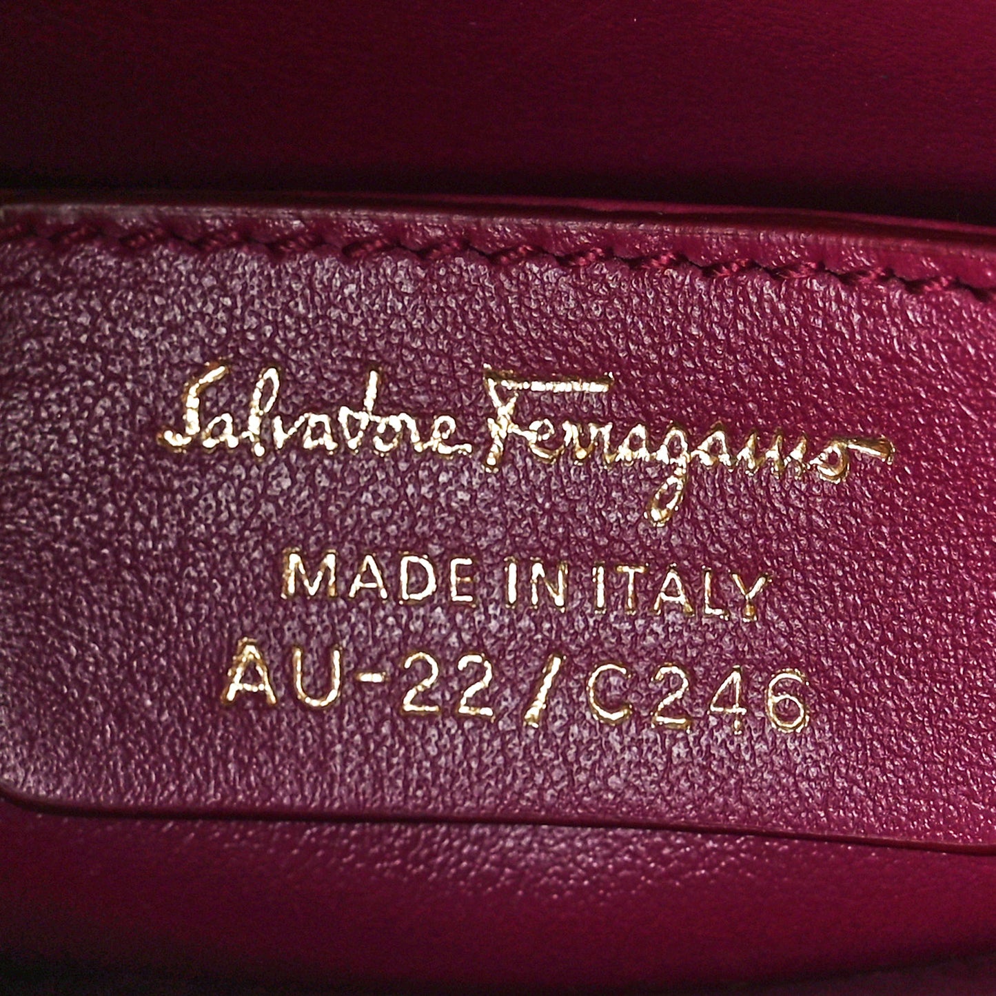 Grained Calfskin Leopard Print Camera Bag Brown