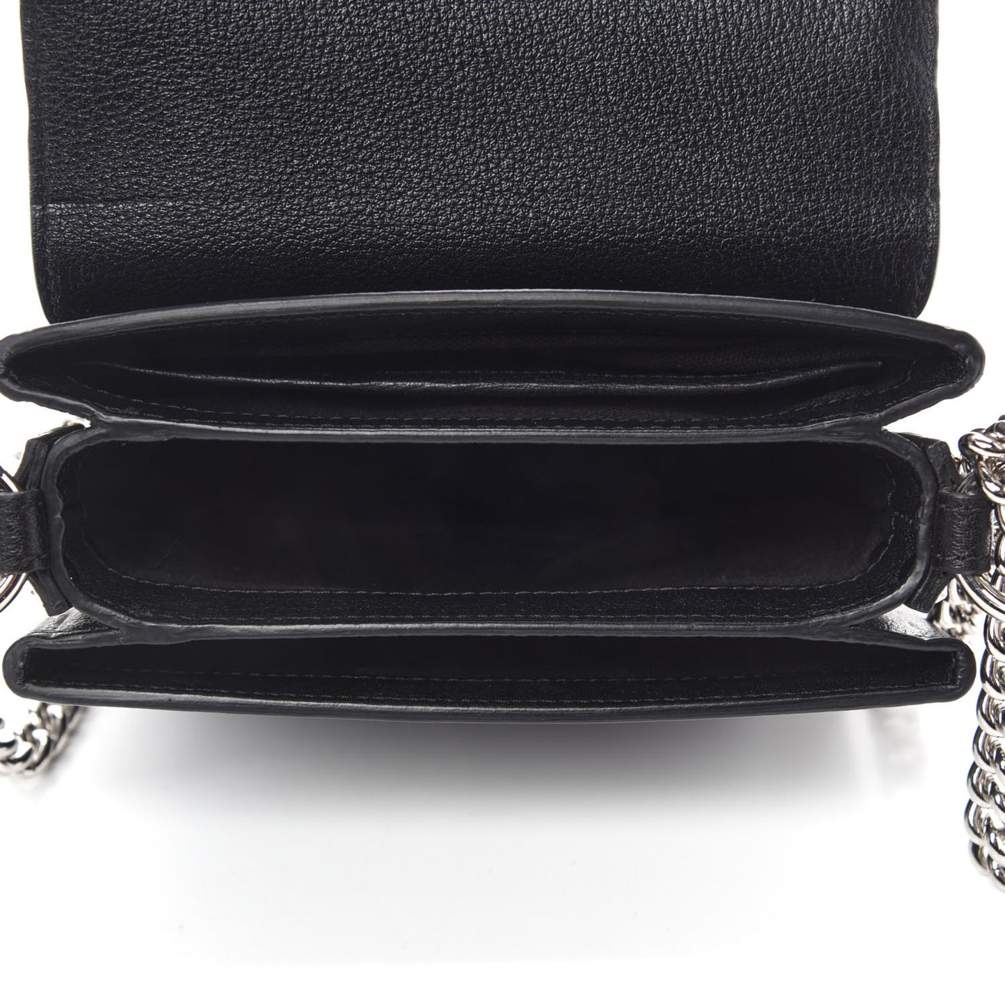 Goatskin Twin Skull Crossbody Black