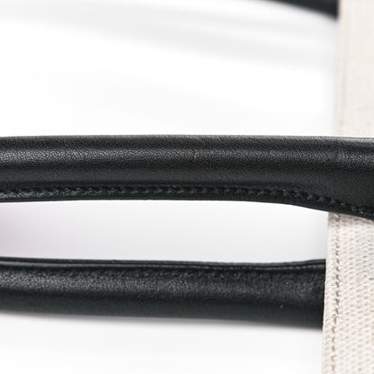 Saint Laurent Linen Calfskin Rive Gauche Tote Optic White 13 of 15
