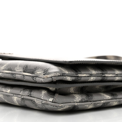 Prada Saffiano Molecule Print Top Handle Flap Bag Ematite 11 of 14