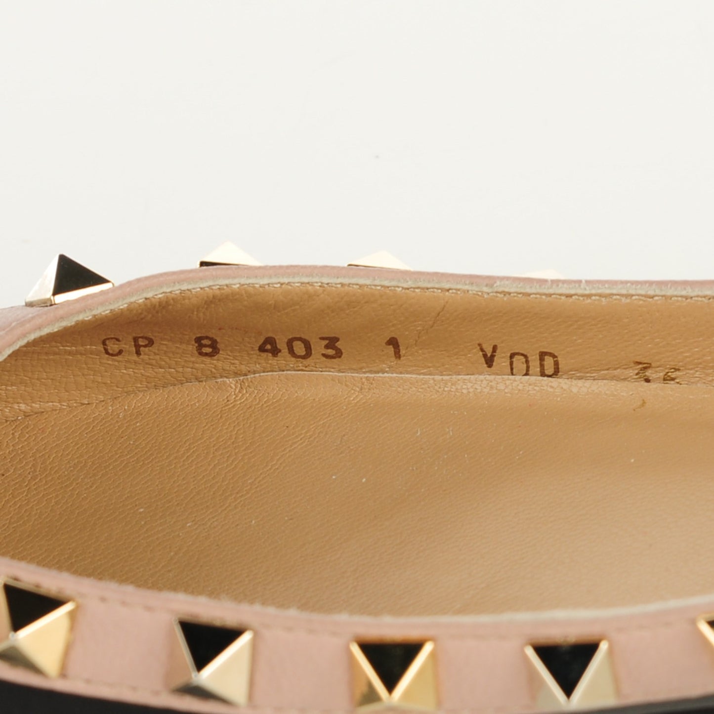 Nappa Rockstud Ballerina Flats 36 Black Poudre