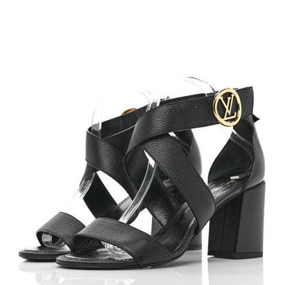 Louis Vuitton Calfskin Horizon Sandals 40 Black 3 of 9