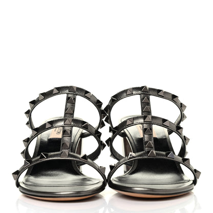 Valentino Garavani Calfskin Rockstud 60mm Caged Slide Sandals 38.5 Rutenio 2 of 4