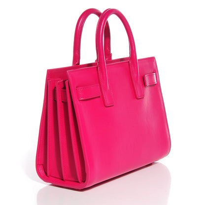 Saint Laurent Calfskin Nano Sac De Jour Lipstick Fuchsia 3 of 7