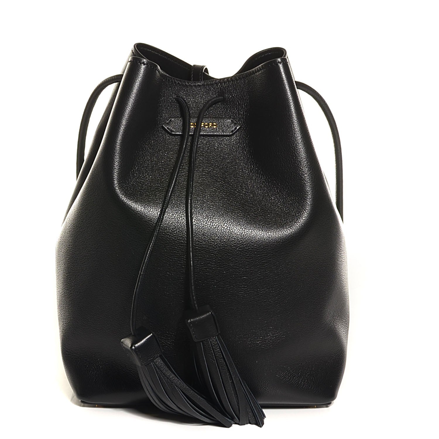 Tom Ford Calfskin Small Tassel Bucket Bag Black 1 of 8