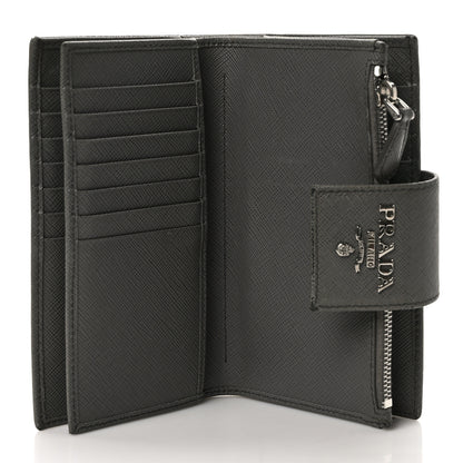 Prada Saffiano Metal Medium Wallet Grey 5 of 9