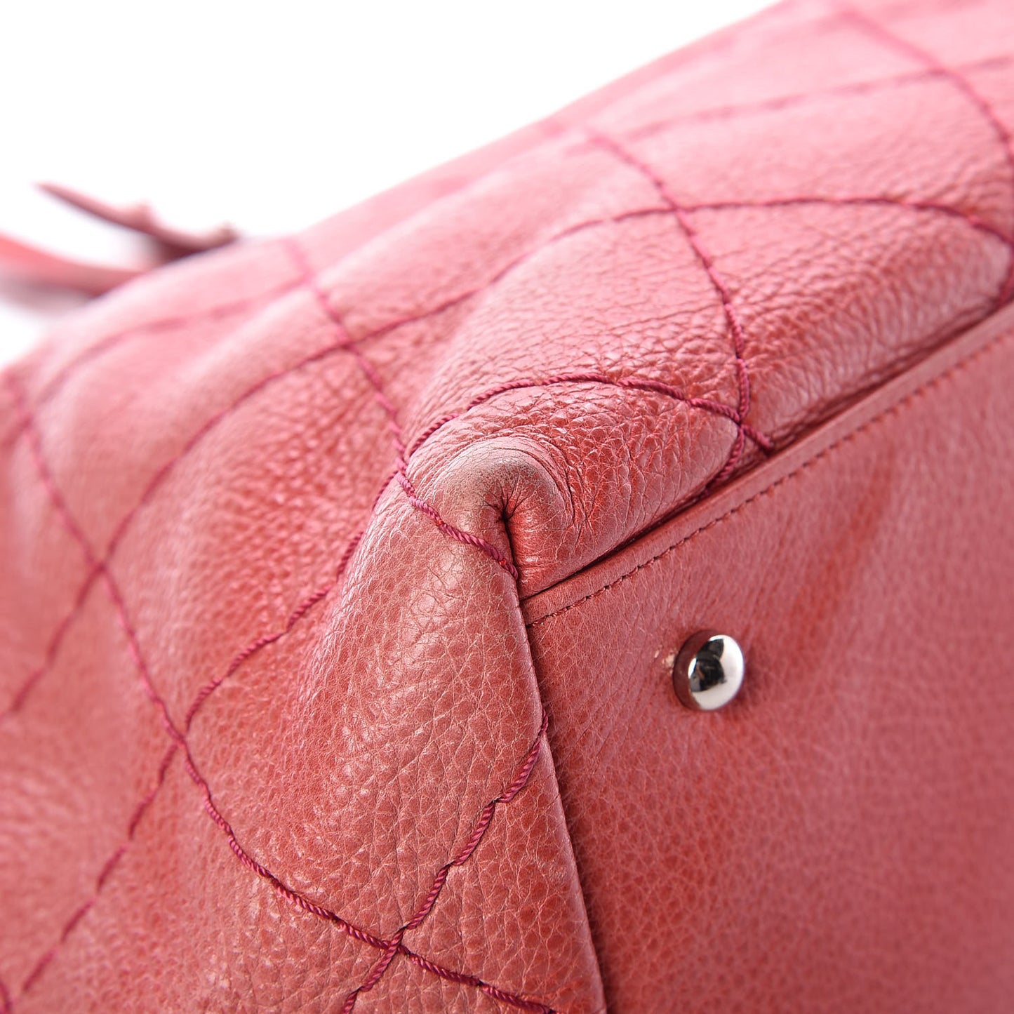 Glazed Calfskin XL On The Road Tote Pink