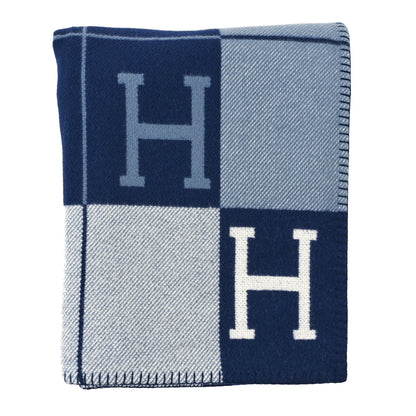 Hermes Wool Cashmere Avalon III Blanket Ecru Caban 1 of 3