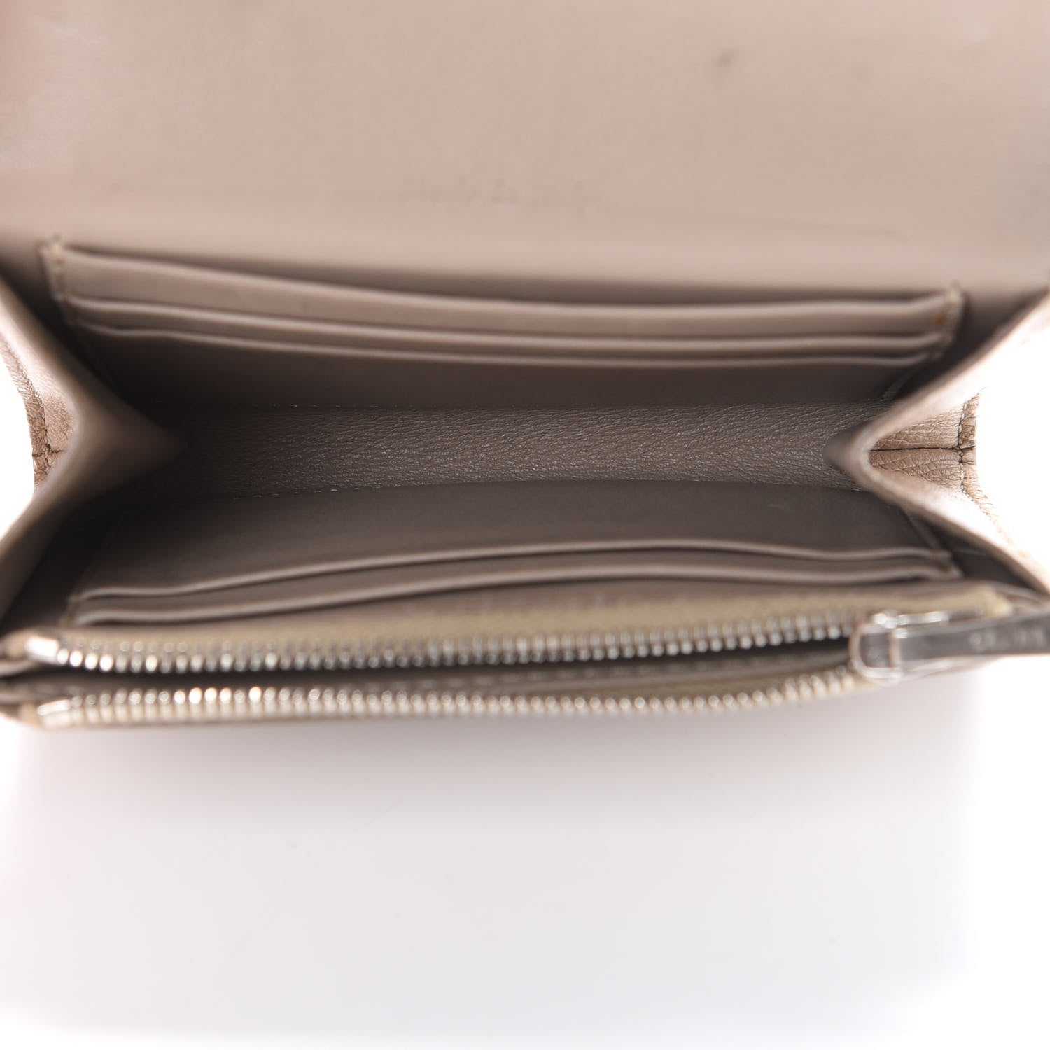 Celine Grained Calfskin Small Trotteur Multifunction Flap Wallet Light Taupe 4 of 9