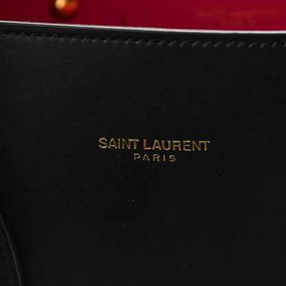 Saint Laurent Calfskin Small Sac De Jour Black Fuchsia 7 of 11