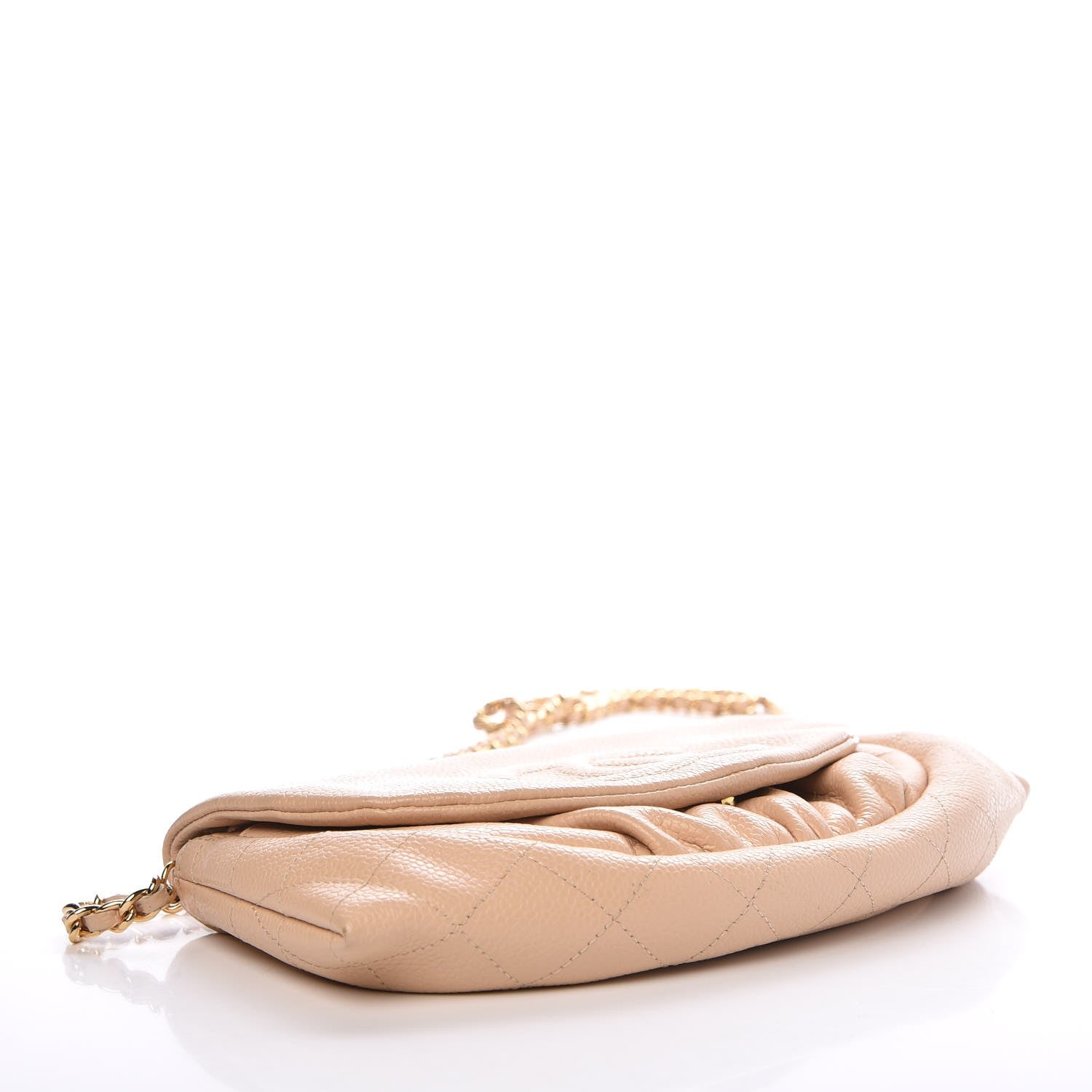 Chanel Caviar Half Moon Wallet On Chain Light Beige 4 of 16