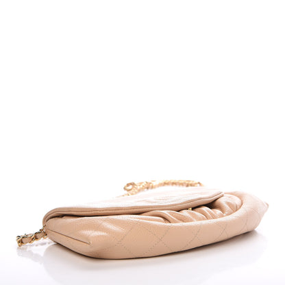 Chanel Caviar Half Moon Wallet On Chain Light Beige 4 of 16
