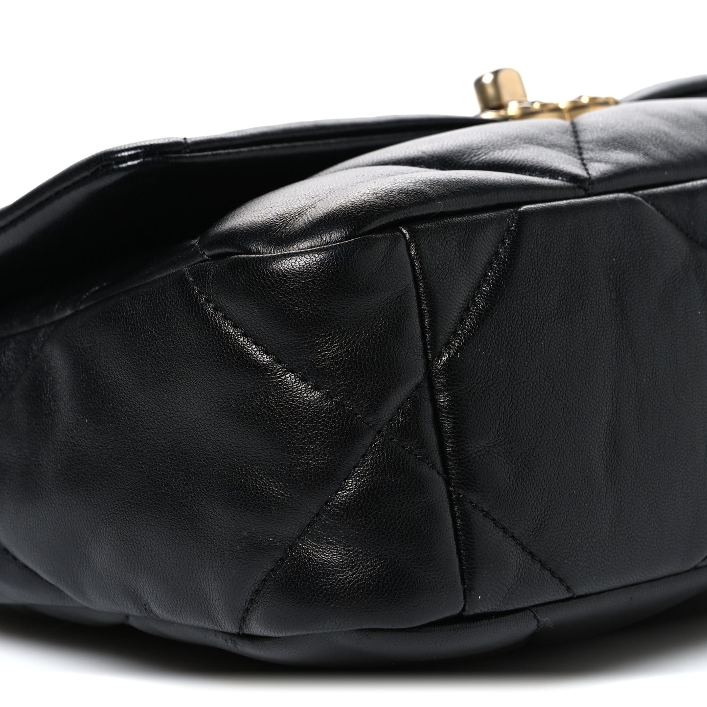 Lambskin Quilted Medium Chanel 19 Flap Black