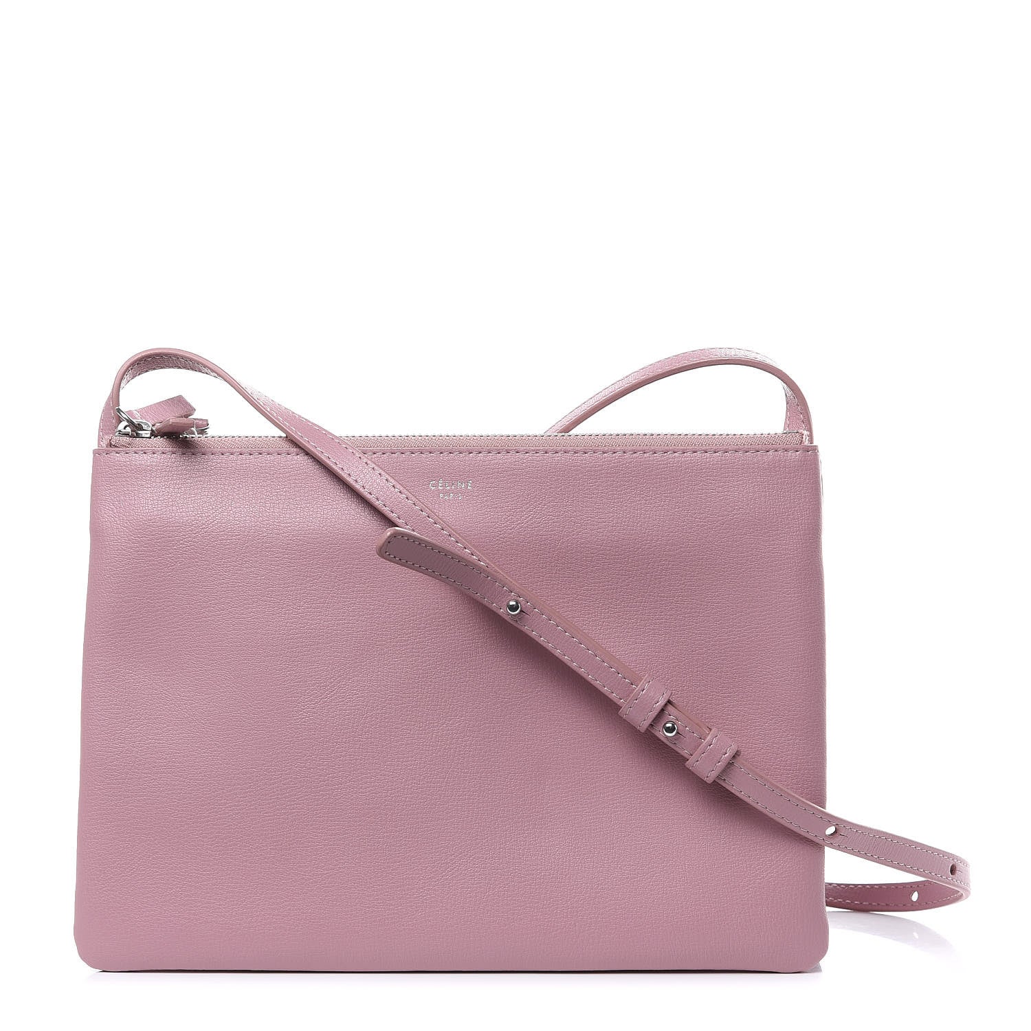 Celine Goatskin Large Trio Crossbody Bag Antique Rose 1 of 11