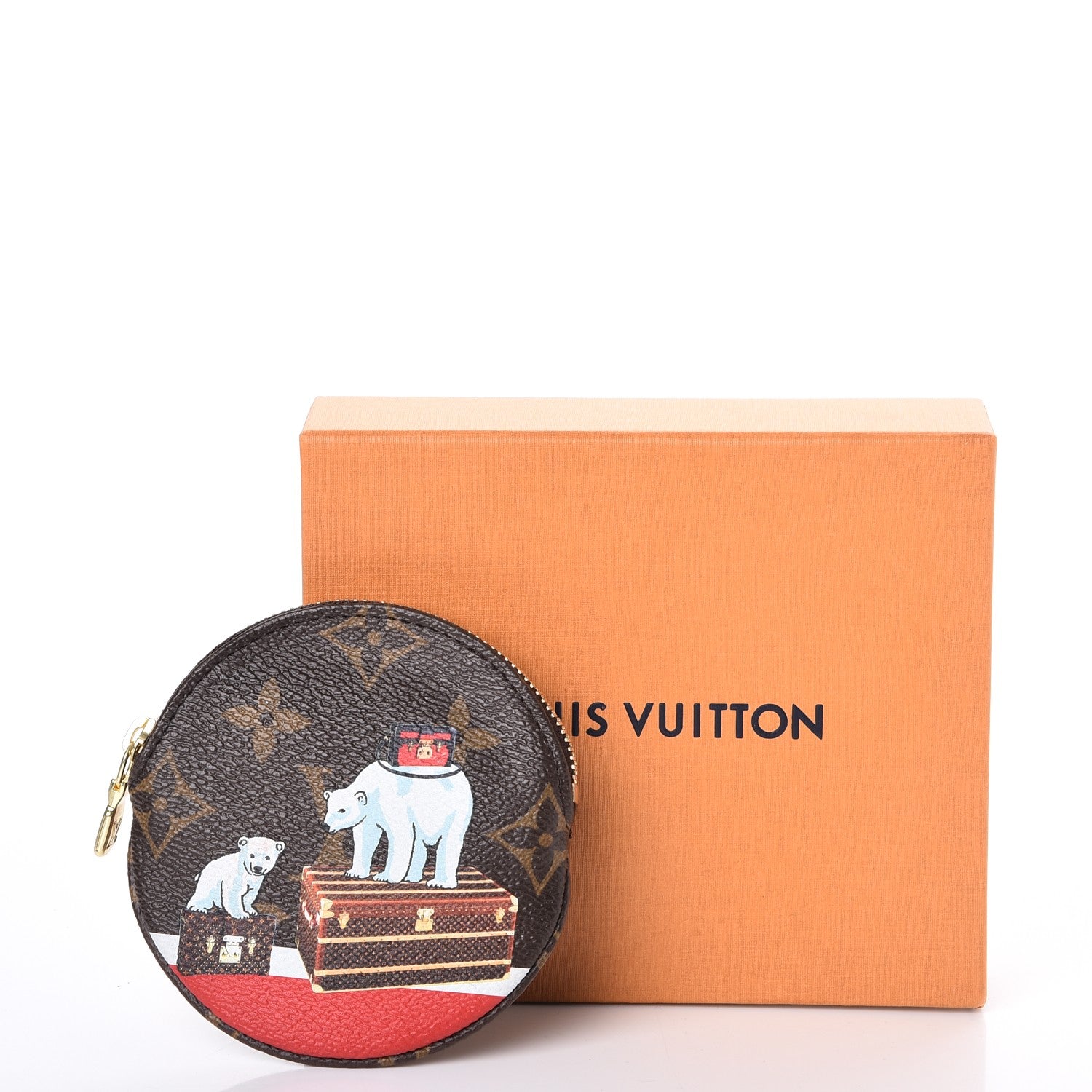 Louis Vuitton Monogram 2017 Christmas Animation Round Coin Purse 8 of 8