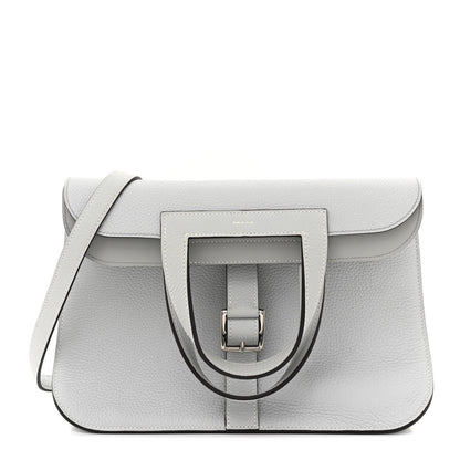 Hermes Taurillon Clemence Halzan 31 GM Gris Perle 1 of 12