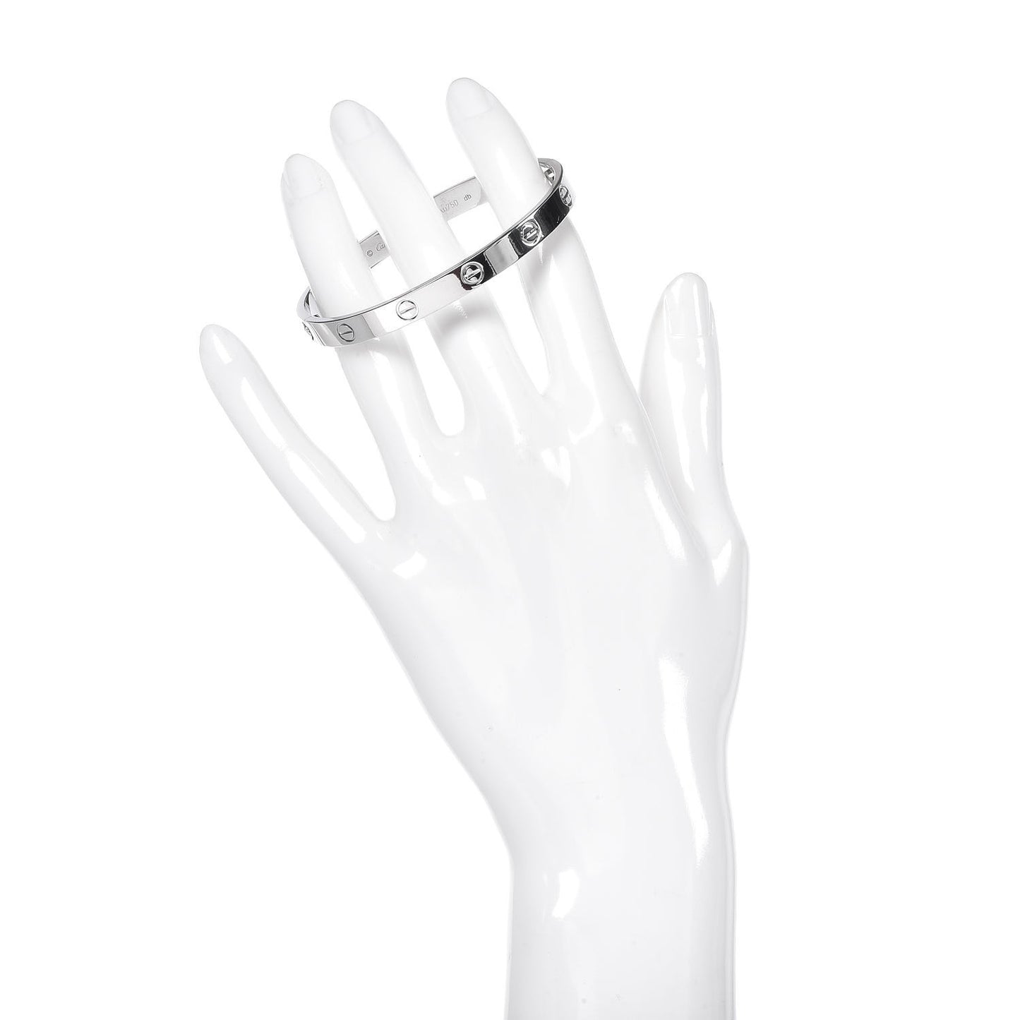 18K White Gold LOVE Bracelet 17