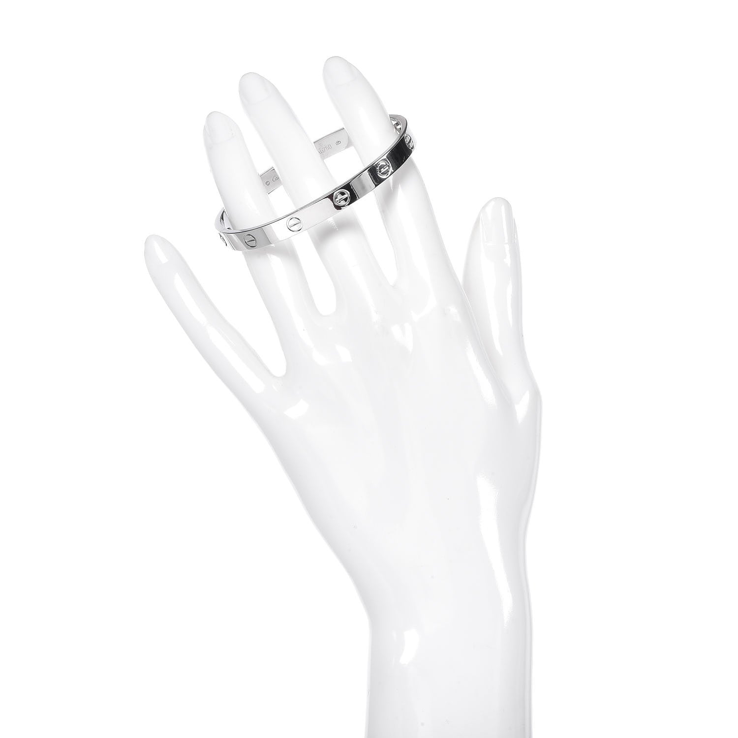 Cartier 18K White Gold LOVE Bracelet 17 2 of 6