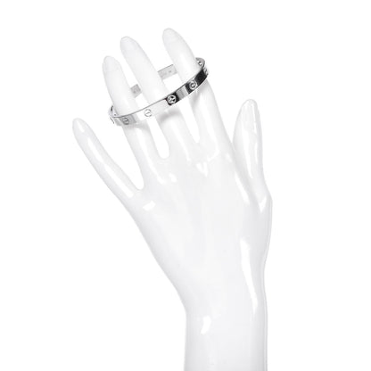 Cartier 18K White Gold LOVE Bracelet 17 2 of 6
