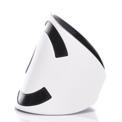 Chanel Resin CC Wide Cuff White Black 3 of 5