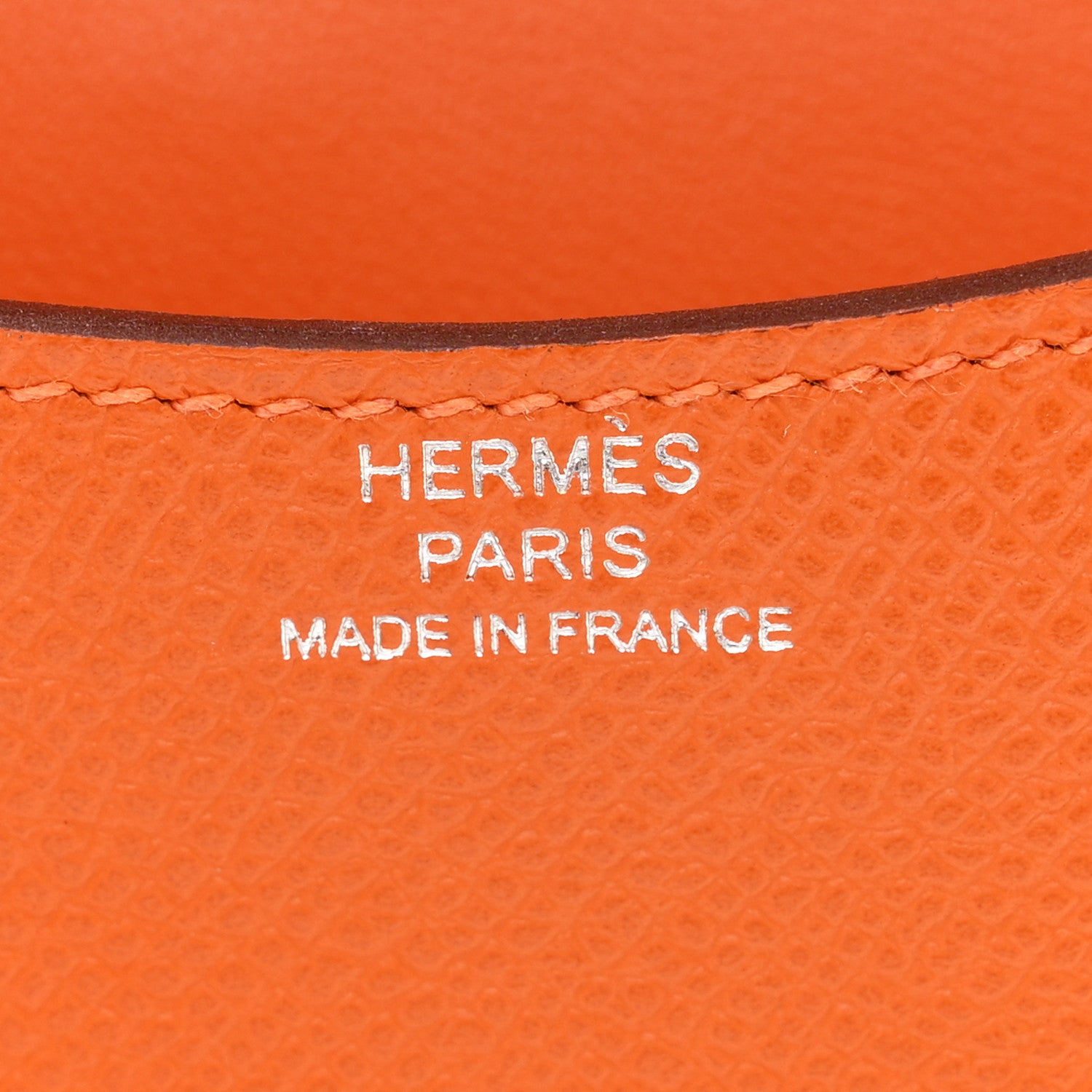 Hermes Epsom Constance Slim Wallet Orange 7 of 9