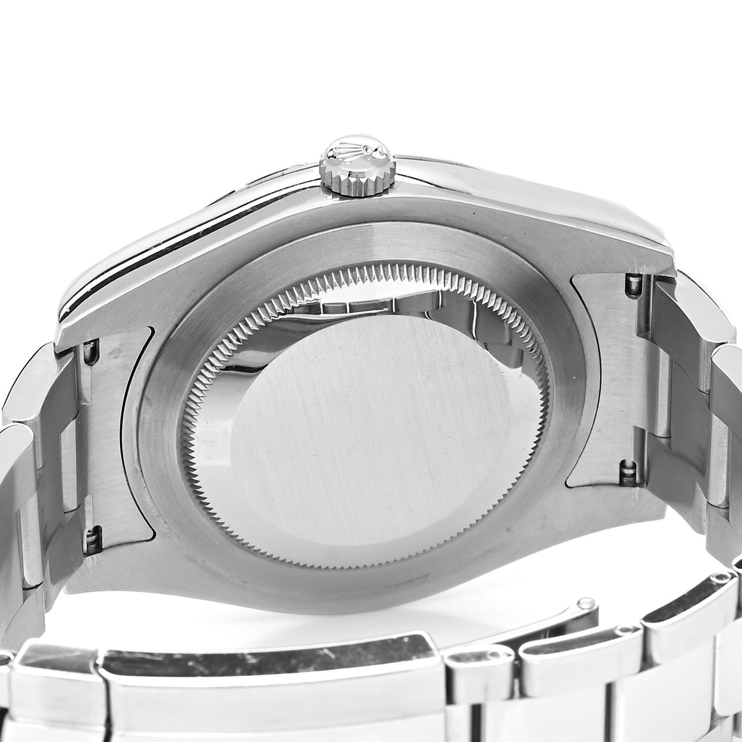 Stainless Steel 18K White Gold Diamond 41mm Oyster Perpetual Datejust Watch Black 116334