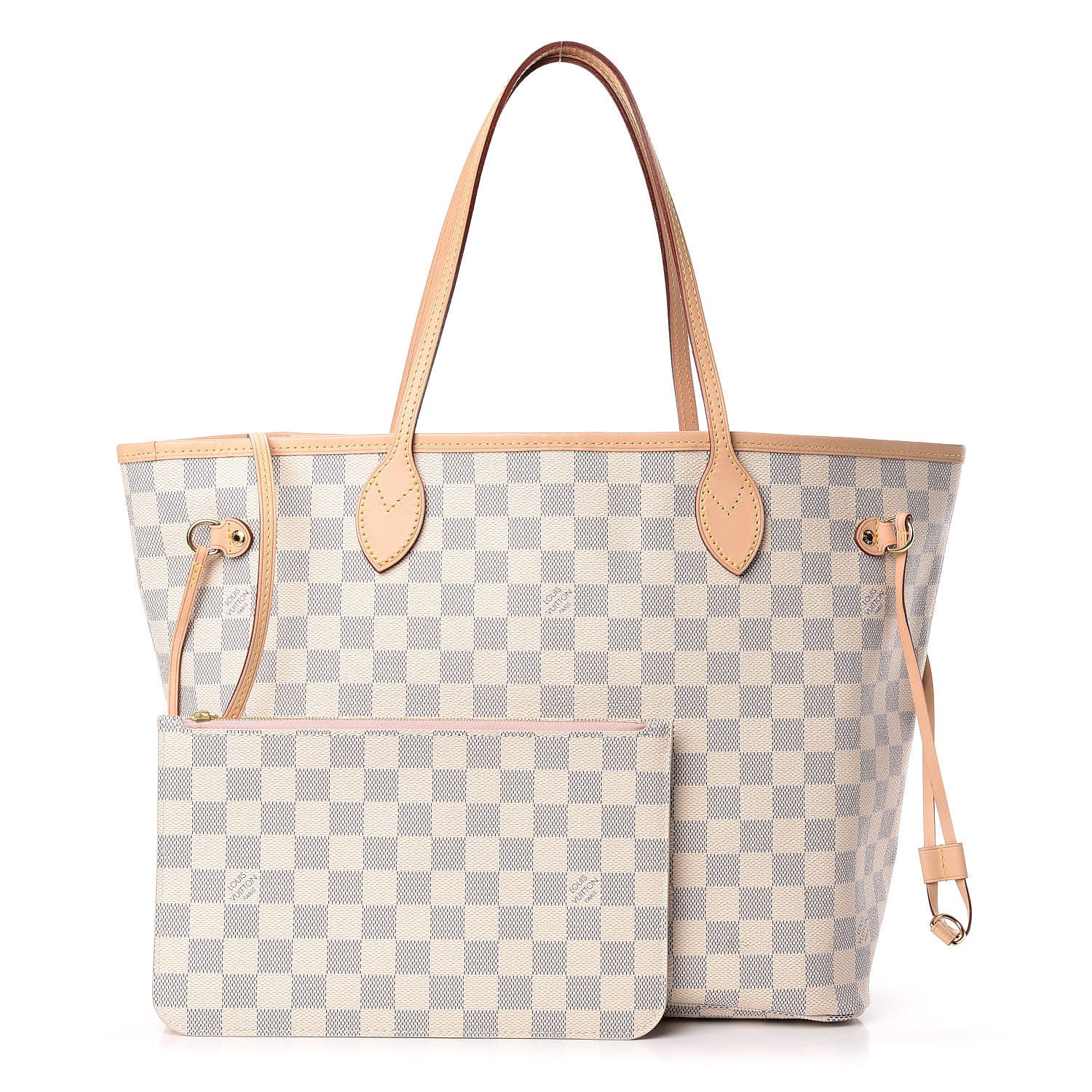 Louis Vuitton Damier Azur Neo Neverfull MM Rose Ballerine 1 of 13