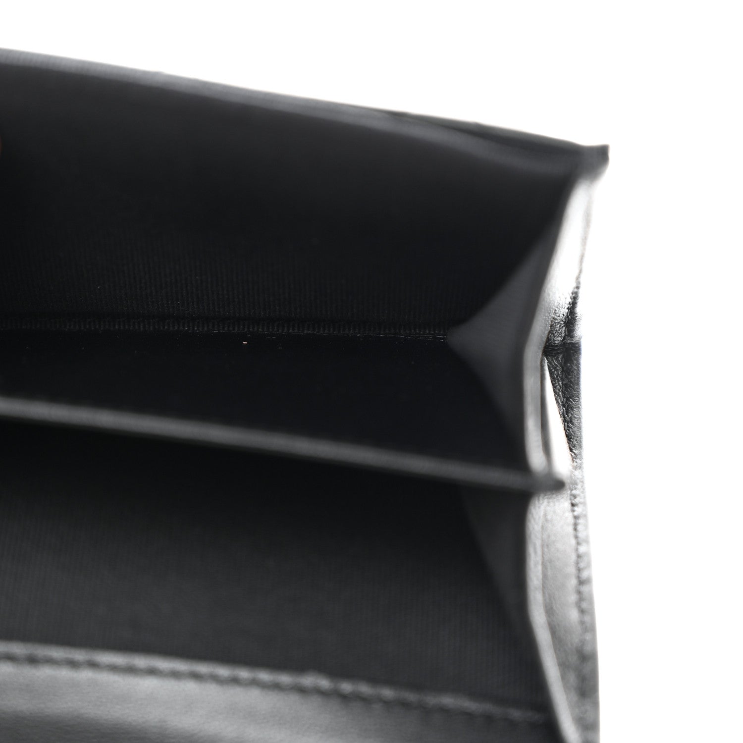 Chanel Lambskin Quilted Flap Baguette Crystal Card Holder Wallet Black 5 of 9