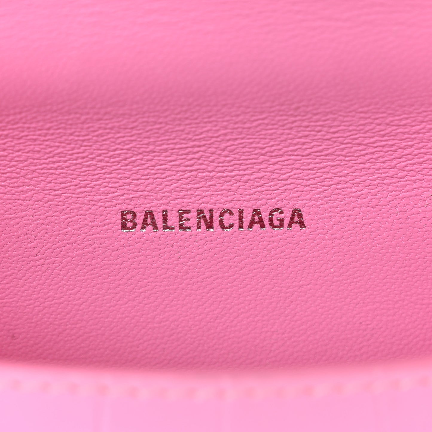 Shiny Calfskin Crocodile Embossed Hourglass Top Handle Bag XS Baby Pink