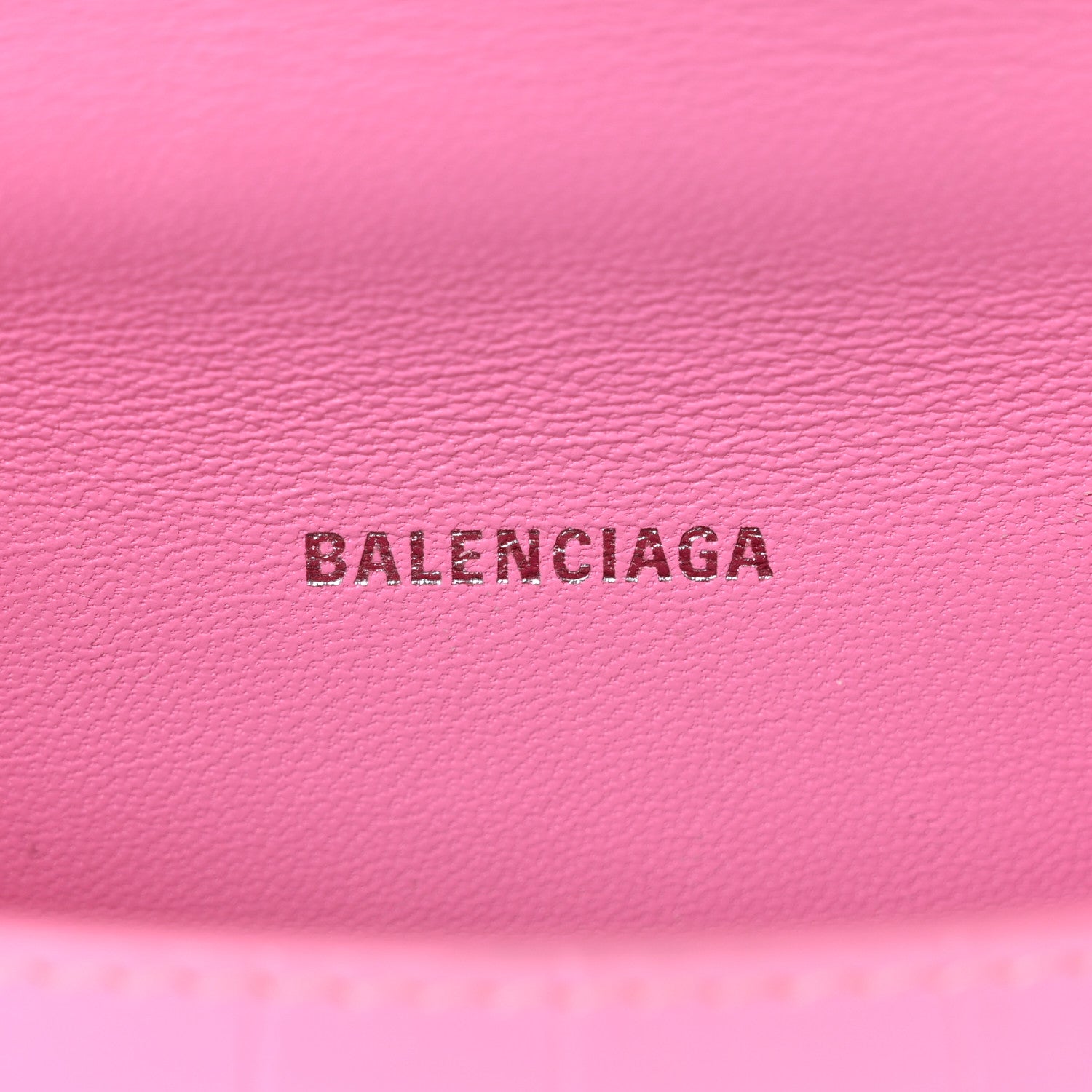 Balenciaga Shiny Calfskin Crocodile Embossed Hourglass Top Handle Bag XS Baby Pink 6 of 10
