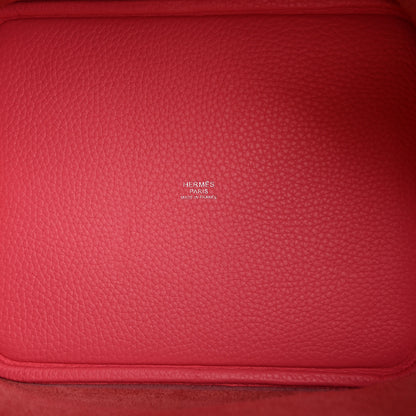 Hermes Taurillon Clemence Picotin Lock 22 MM Rose Azalee 6 of 11
