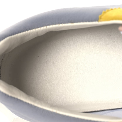Hermes Technical Canvas Suede Goatskin Bouncing Sneakers 39.5 Gris Multicolor 8 of 8